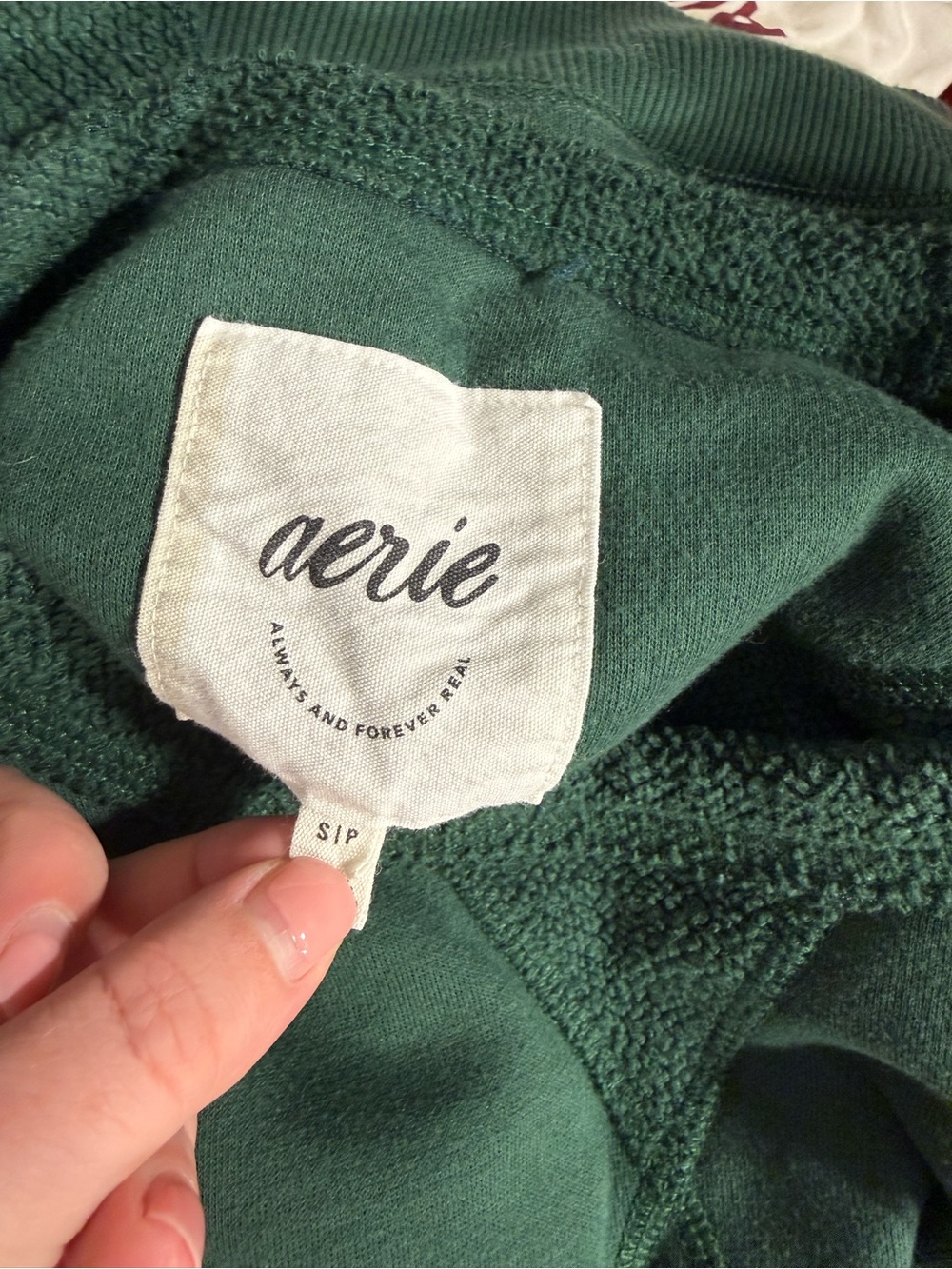 aerie Forest Green Crewneck Sweatshirt - Picture 4 of 5